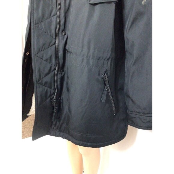 S13 New York Coat Jacket Faux Fur Trim Womens Medium - Picture 5 of 12